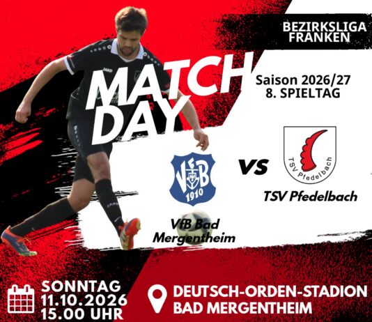 1. Mannschaft – Bezirksliga Franken Vorbericht 8. Spieltag: VfB Bad Mergentheim – TSV Pfedelbach