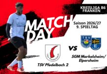 2. Mannschaft – Kreisliga B6 Vorbericht 9. Spieltag: TSV Pfedelbach 2 – SGM Markelsheim/Elpersheim