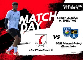 2. Mannschaft – Kreisliga B6 Vorbericht 9. Spieltag: TSV Pfedelbach 2 – SGM Markelsheim/Elpersheim
