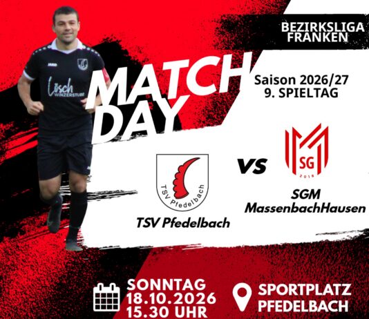 1. Mannschaft – Bezirksliga Vorbericht 9. Spieltag: TSV Pfedelbach – SGM MassenbachHausen