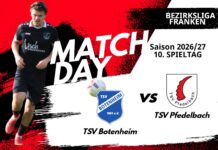 1. Mannschaft – Bezirksliga Franken Vorbericht 10. Spieltag: TSV Botenheim – TSV Pfedelbach